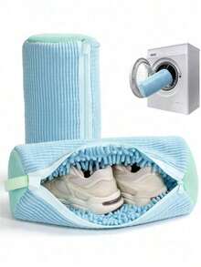 1pc Washing Machine Shoe Bag, Suitable For Various Shoes - White Shoe Upper With Gray Zipper, Soft Thermal Lined, Effectively Protects Clothing, Especially Suitable For Sports Shoes And Casual Shoes. This Laundry Bag Is Also An Essential Item For Holiday Travel, And Is An Ideal Choice For Travel Bags And Travel Accessories. - 1 Piece In Multiple Colors - View 10