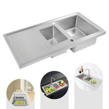 YUNRUX Kitchen Sinks - Silver - View 11