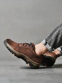 Zapatos de vestir con cordones para hombre,Zapatos Formales para Hombre Oxford de Vestir,Zapatos de Vestir Casuales para Hombre Oxfords Formales,Zapato Clásico para Hombre con Cordones en Acabado Piel,Negro/Marrón - Marrón - Ver 3