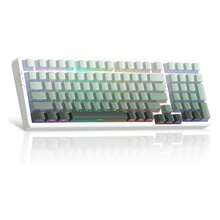 MageGee LIGHT100 Wireless Creamy Keyboard, Gasket Structure Hot Swappable, 2.4G/USB-C/BT5.0 RGB Backlit Mechanical Gaming Keyboard 8000mAh Battery, Side Printed PBT Keycap - 查看 15