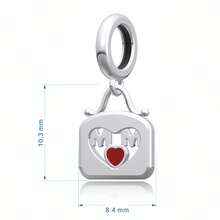 1pc Minimalist 925 Sterling Silver Mom Handbag Pendant, Suitable As Birthday Gift For Men And Women - Silver - View 7