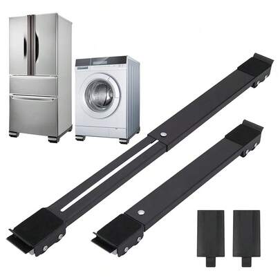Suporte Com Rodinhas Para Eletrodomésticos Reforçado - Ajustável Para Geladeira Fogão e Máquina de Lavar Roupa Para Até 200kg