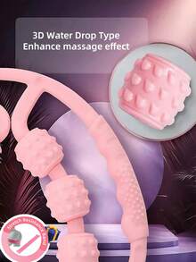 7 滚轮普拉提肌肉放松滚轮，身体及腿部按摩滚轮，抗橘皮组织按摩工具，瑜伽训练器材（含弹力带） - 彩色 - 查看 6