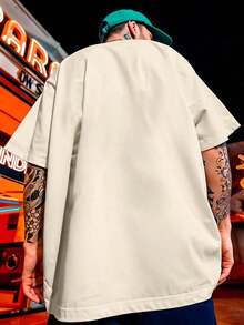 Oversized Streetwear T-Shirt Yeshua Jesus Salvation Messiah Gospel REF 7214 NERD VEST - 卡其色 - 查看 3
