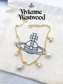 Vivienne Westwood Emiliana Collection Irregular Baroque Simulated Pearl Bracelet Gold Tone, Brass - 金色 - 查看 7