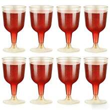 2/1pc 161.6ml Gold Glitter Champagne Cocktail Glass, Suitable For Wedding, Birthday, Bridal, Graduation Party, Reusable - Clear - View 10