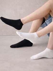 Kit Of 3, 6, Or 12 Pairs Of Unisex Multicolor Short Socks, Size 35-40 - Nhiều màu - Xem 5