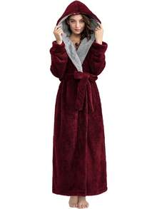 Bathrobe - Red - Hood - View 9