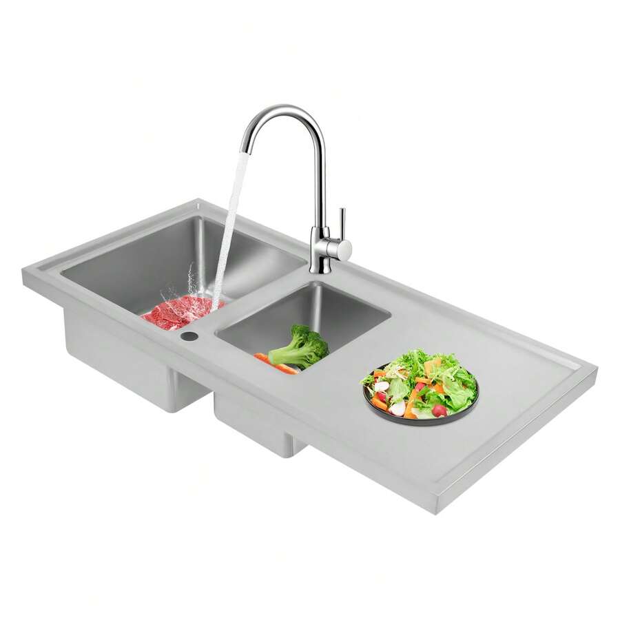 YUNRUX Kitchen Sinks - Silver - View 1