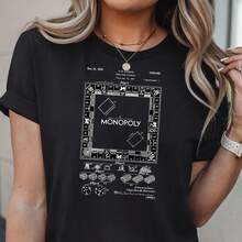 Monopoly Patent Art T-Shirt. Classic Board Game Shirt. , White Or Gray NEW - 黑色 - 查看 8