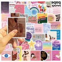 52 Sheets Empowering Motivational Vision Graffiti Stickers - Waterproof DIY Decals For Guitars, Notebooks & Luggage - 52PCS - View 5