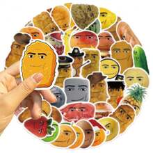 58 Pcs Faces Cartoon Graffiti Stickers - Funny Game Character Decals For Journals & Phone Cases - 58PCS - View 6