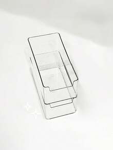 1个/3个/6个透明抽屉收纳盒，帮助您整理桌面 - 适用于小型隔层收纳盒 - 可组合使用 - 分类收纳盒，办公桌用品，笔筒，办公配件 - 無色 - 查看 19