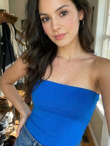 Kit3 Cropped Tube Top Tube Bandeau Blouse Basic Women's Lined Suplex Premium Blogger - kit3 tube preta branca azul - 查看 6