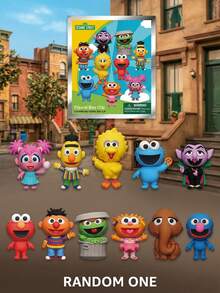 Monogram 1PC Officially Licensed Blind Box Surprise Box 3D Figurine Bag Clip Charms Elmo Bert Cookie Monster Backpack Decor Anime Collector Kering Birthday Holiday Gift - Multicolor - View 2