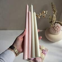 1个/2个锥形蜡烛模具 大豆蜡亚克力柱形模具 几何塑料烛台 教堂蜡烛模具 手工香薰蜡烛制作套装 DIY婚礼装饰 烛光晚餐配件 圣诞派对装饰 DIY爱好者用品 - White - 查看 2