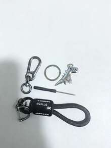 Cute Cartoon Dinosaur Keychain, Delicate Keyring For Women, Car Key Chain, Leather Rope, Backpack Pendant, Gift - Multicolor - View 16