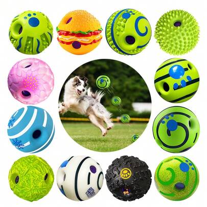 1pc Squeaky Pet Toy Ball, Dog Toy Rolling Squeaky Ball, Self-Entertaining Chew Toy With Elasticity, Suitable For All Dogs