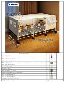 Removable Wheeled Chick Brooder Box, Easy To Clean Pet Cage With Transparent Design, Suitable For Raising Chicks, Ducks And Other Pets At Home And Farm, Yellow - Multicolor - View 15