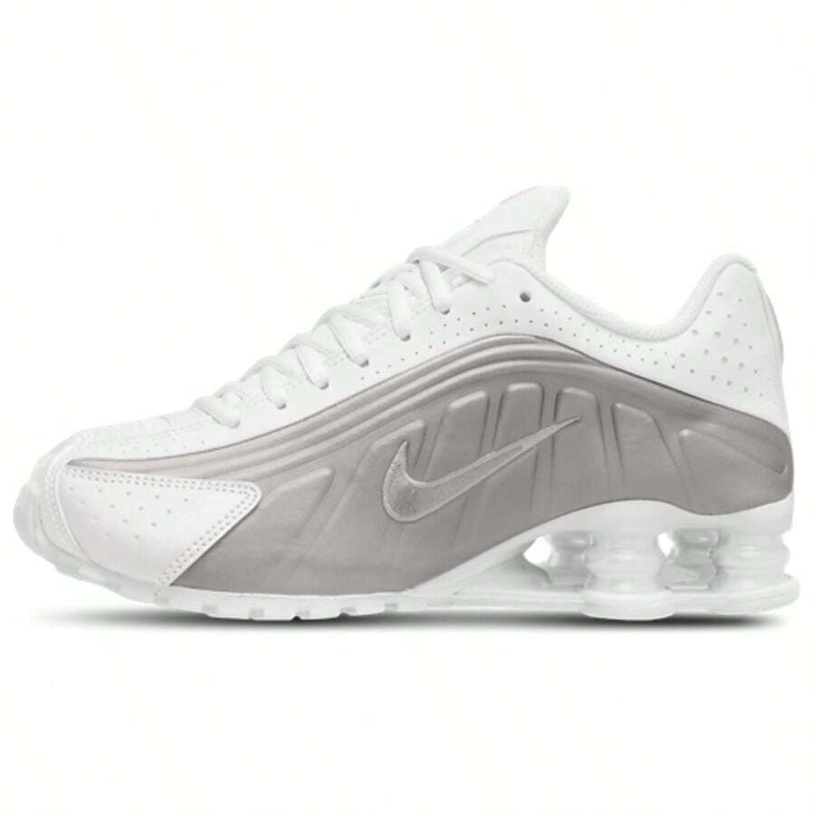Nike Shox R4 GS 'White Metallic Silver' 2025 Kid's - CW2626-101 - trắng bạc - Xem 1
