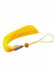 10 piezas de 15cm Sombrero de pagoda con colgante de borla larga, decoración de estilo antiguo para Hanfu, Cheongsam, Guqin, Linterna - Sombrero pagoda de 15 cm con borla de cuentas esmeriladas - Ver 5