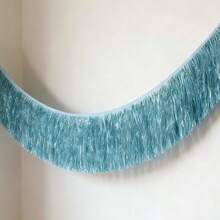 2 piezas Guirnalda con flecos azules y conjunto de banderines con bordes ondulados, decoraciones de fiesta de lentejuelas de 5,9 pies de largo, serpentinas azul degradado para fiestas de 30 cumpleaños de mujeres, 21 cumpleaños, despedida de soltera, suministros para fiestas, telón de fondo para fotomatón, decoración para hombres, fiesta con tema de sirena, revelación de género, baby shower, 40 cumpleaños, 50 cumpleaños para ella, compromiso, aniversario de boda, graduación, fiesta, fiesta de jubilación, tema safari, decoración azul bohemia - multicolor - Ver 4