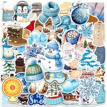 50 Pcs Scandinavian Winter Cozy Graffiti Stickers - Waterproof Decals For Water Bottles, Notebooks & Skateboards - 50PCS - View 1