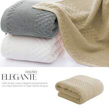 Shendy Vendy Large Full Bath Towel 100% Soft Cotton - MOD104 KHAKI - View 5