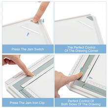 Adjustable Angle Drawing Board With Parallel Motion Ruler, Art Table For Students, Architects, Engineers & Artists - A3 - View 4