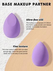 19pcs/1pc Full Makeup Brush Set Includes 15 Soft Makeup Brushes-Such As A Translucent Powder Brush, Blush Brush, Contour Brush, Highlighter Brush, Foundation Brush, Nose Contour Brush, Eyeshadow Brush, Eyebrow Brush, Lip Brush, And Detail Brush-Plus 1 Travel-Friendly Waterproof Makeup Bag And 3 Liquid Beauty Eggs. Ideal For Beginners, Professional Makeup Artists, And Newcomers To Beauty. - Purple - View 8