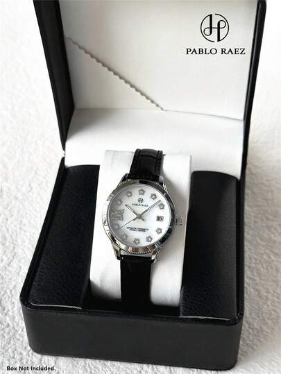  Pablo Raez 1pc Vintage Lady Watch Original Charming Women Stainless Steel Luxury Crystal Dress Watch Silver Jewelry Non Tarnish Color Relogios Elegant Brand New AAA Design Quartz Watch For Lady