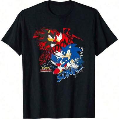 Ropa para Adolescentes Sonics The Hedgehogs Sonics X Shadow Generations Shadow & Sonics Camisetas Exclusivas para Fans Premium Unisex Casual de Manga Corta Imprescindibles para Fans Adecuadas para Festivales, Fiestas, Ropa de Casa, Viajes Diarios, Conjuntos de Regreso a Clases y Looks para Conciertos Impresas y Enviadas en los EE. UU. Camisetas 100% Algodón Opacas, Versátiles y Básicas Tops Brillantes de Verano, Primavera a Verano, Cumpleaños o Simplemente Porque Sí, Ideales para Vacaciones y la Vida Cotidiana