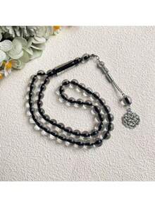 45pcs Transparent Edge Acrylic Beaded Prayer Beads, Suitable For Religious And Daily Use - Multicolor - View 1