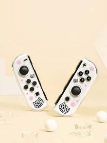 1 ốp lưng hình mặt mèo chấm bi, thiết kế trái tim và dấu chân, tương thích với máy chơi game Switch OLED (2025) / Switch mới, ốp bảo vệ trong suốt lấp lánh, tương thích với tay cầm Joycon, món quà tuyệt vời nhất dành cho game thủ Switch. - Nhiều màu - Xem 3