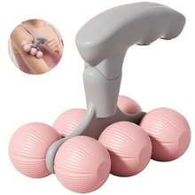 1个六轮手动按摩滚轮，肌肉筋膜放松滚轴棒，缓解疼痛，全身肌肉组织淋巴引流按摩工具，适用于健身、瑜伽、普拉提后肌肉放松。 - 彩色 - 查看 2