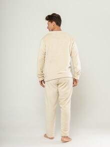 Men's Ultrasoft Long Fleece Pajamas For Cold Winter - 香檳色 - 查看 6