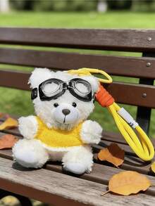 可爱泰迪熊钥匙扣 - 棕色泰迪熊戴眼镜，情侣款可爱钥匙扣，适合挂在包包上，返校季礼物，1个装 - one-size - 查看 14