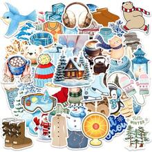 50 Pcs Scandinavian Winter Cozy Graffiti Stickers - Waterproof Decals For Water Bottles, Notebooks & Skateboards - 50PCS - View 2