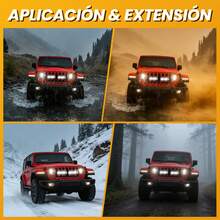 ANTSAY 4 Barras de Luces LED para automóvil, Paquete Faros LED con Foco de Alta Intensidad y luz estroboscópica de 48w 16 LED, Ideal para Motocicleta, automóvil, automóvil, camión - 4PK - Ver 6