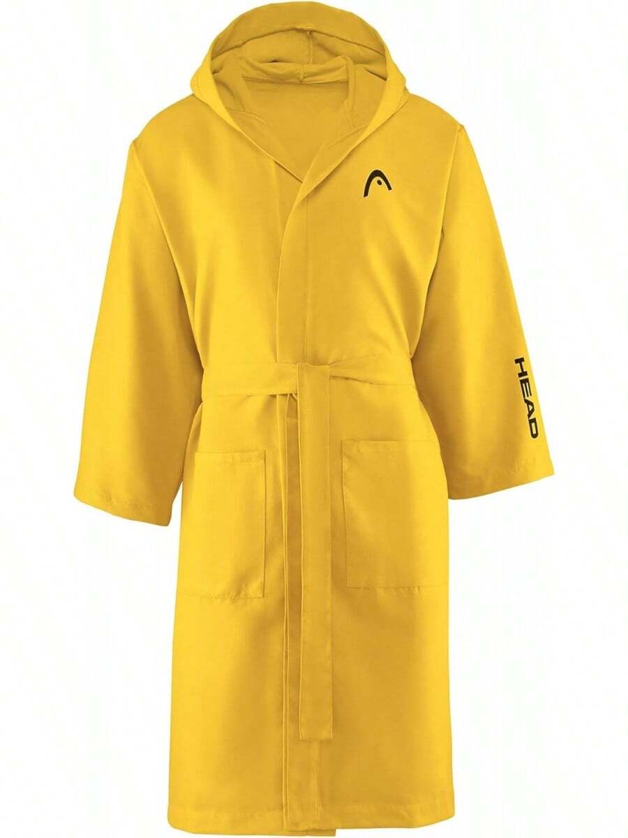 Active - Peignoir pour hommes et femmes avec capuche et poches, peignoir léger en microfibre à séchage rapide - Peignoir doux, absorbant et peu encombrant pour femmes et hommes - Jaune soleil - Voir 1