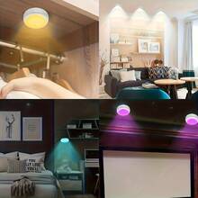 LiHangStar 3/6/9pcs LED Cabinet Lights With Touch Control And Remote, Battery Powered (Batteries Not Included) Night Light, 13 Colors RGB - Suitable For Wardrobe, Bedroom Wall, Under Cabinet, Cabinet Lighting, Stairs, Drawers - Touch Night Light - View 6
