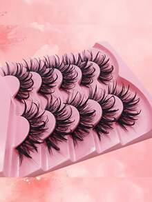 5 Pairs Of False Eyelash Sets - Black Stem+8D Fluffy, Achieving Soft And Vivid Prickle Effect, Perfectly Matching The Makeup Of The Character - View 6