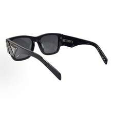 PRADA CATWALK Fashion Runway Collection Cool Holiday Travel Edition Square Sunglasses For Men, Black - 查看 3
