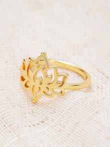 1 PC Romantic Ring For Women For Women For Wedding Engagement Party Jewelry Valentine's Day Gift - Yellow Gold - View 3