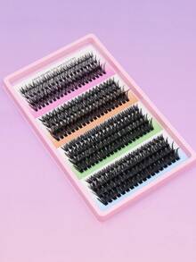 5-16mm 312簇 D型卷翘新款16排DIY 5D蓬松睫毛簇，40D-100D浓密睫毛簇，纤细单根睫毛，10-16mm簇状睫毛嫁接，柔软耐用，送给女性和女孩的礼物，大容量分段式假睫毛，放大眼睛。 - D - 查看 8