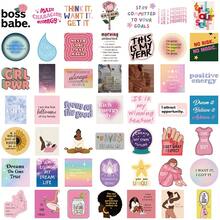 52 Sheets Empowering Motivational Vision Graffiti Stickers - Waterproof DIY Decals For Guitars, Notebooks & Luggage - 52PCS - View 3