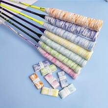 7pcs Camouflage Gradient Badminton Racket Grip Tape - Sweat-Absorbent, Anti-Slip, Shock-Absorbing, Breathable Wrap - Super Absorbent Super Grip Sleeve, Suitable For Pickleball And Badminton - Multicolor - View 3