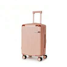 Carry-On Suitcase For Domestic And International Travel, 4 Double Wheels, 360° Rotating Lock, Built-In Padlock - Màu hồng gỉ - Xem 8