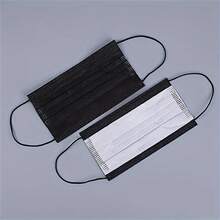 100pcs/50pcs Adult Black Breathable Face Masks - Low Allergenicity, Breathable Fabric, Comfortable Wear, Elastic Ear Loops, Battery-Free, Thicker Breathable Masks - Multicolor - View 7