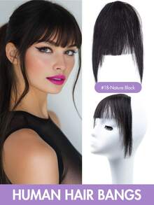 Human Hair Bangs, Invisible Extension Hair Strands, Natural And Realistic. Soft And Breathable, Easy To Wear, Ideal For Adding To Your Hairstyle When Vacationing At The Beach, Instantly Creating A Vibrant, Fresh And Charming Look. - Multicolor - View 12